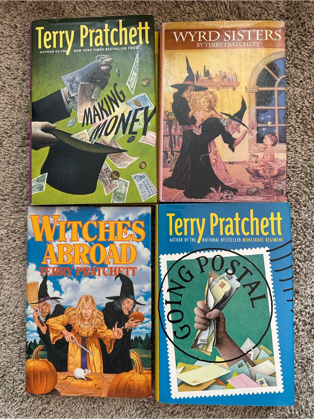 Bundle of 4 hardcover Terry Pratchett books from the Discworld Series